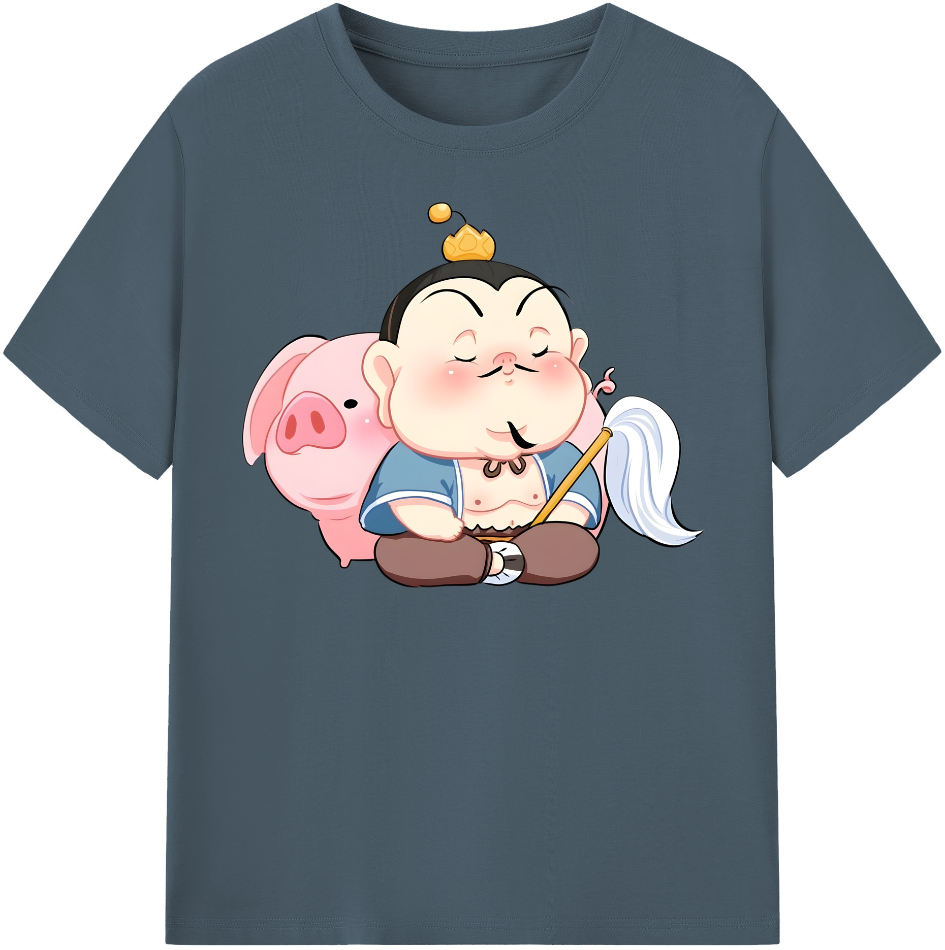 （画像用） Ne Zha 2 ナタ 魔童の大暴れ 綿100％半袖Tシャツ（フロントプリント）